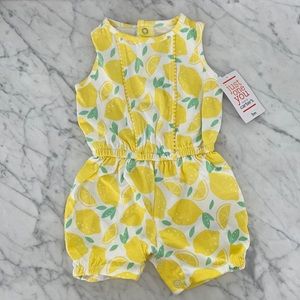 CARTERS lemon romper 0-3m just one you for target